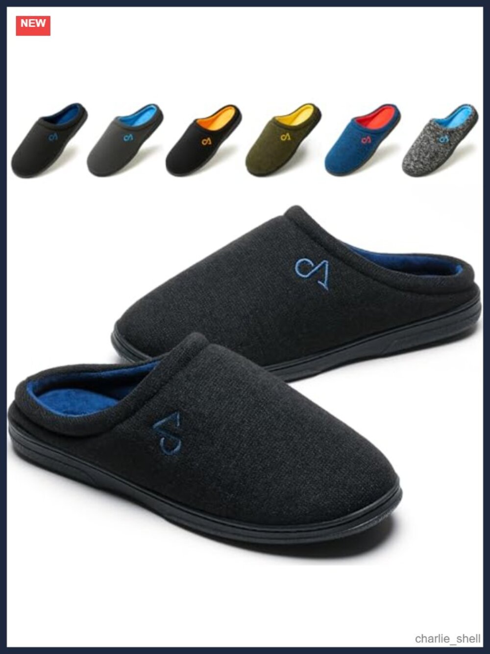 Men's Cozy Clog Slippers Memory Foam Rubber Sole Indoor Outdoor